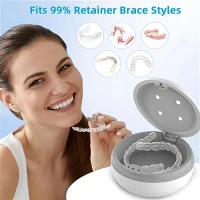 Invisalign Retainer Cura 101: Cur USB-C Rechargeable UV Case Purgatio Crystal...